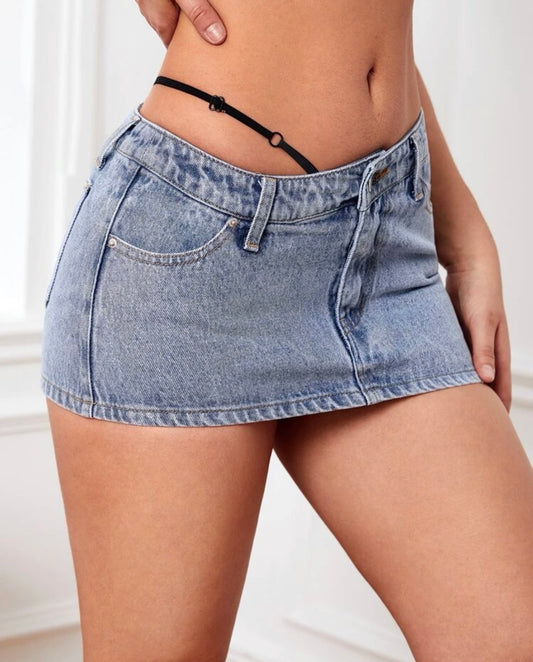 ￼ Mini Denim Skirt